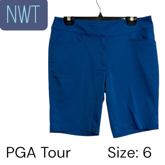 PGA Tour Pants - NWT PGA Tour Women's Vibrant Blue Bermuda Shorts SIZE: 6 #2